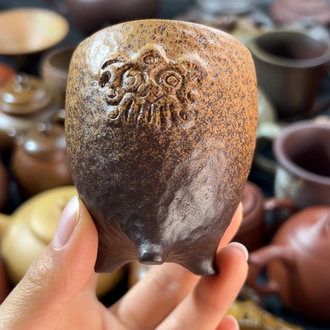 紫砂茶杯全手工主人杯