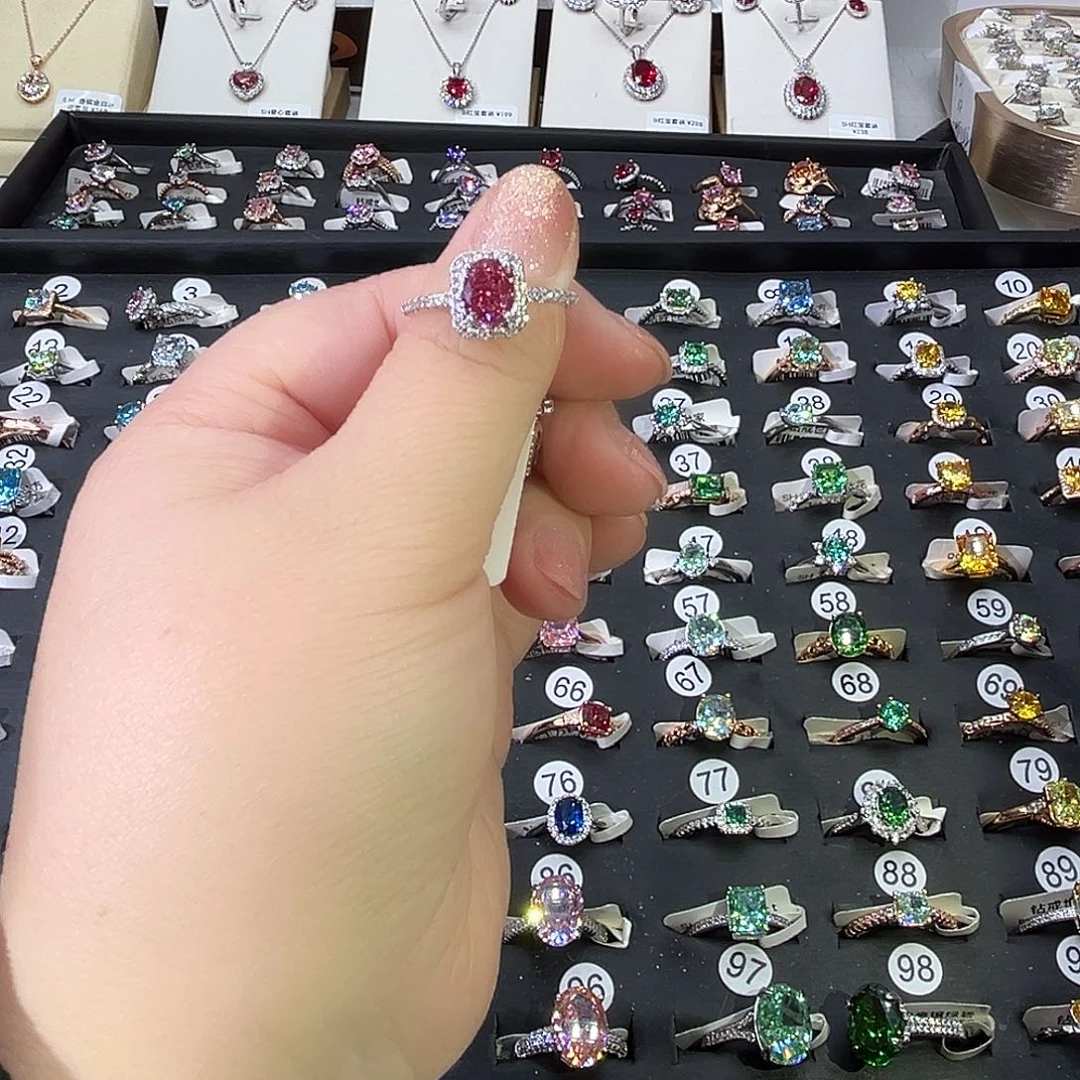 莫桑石非金属SH K白方包鸽子蛋西柚粉冰花两卡-11.5