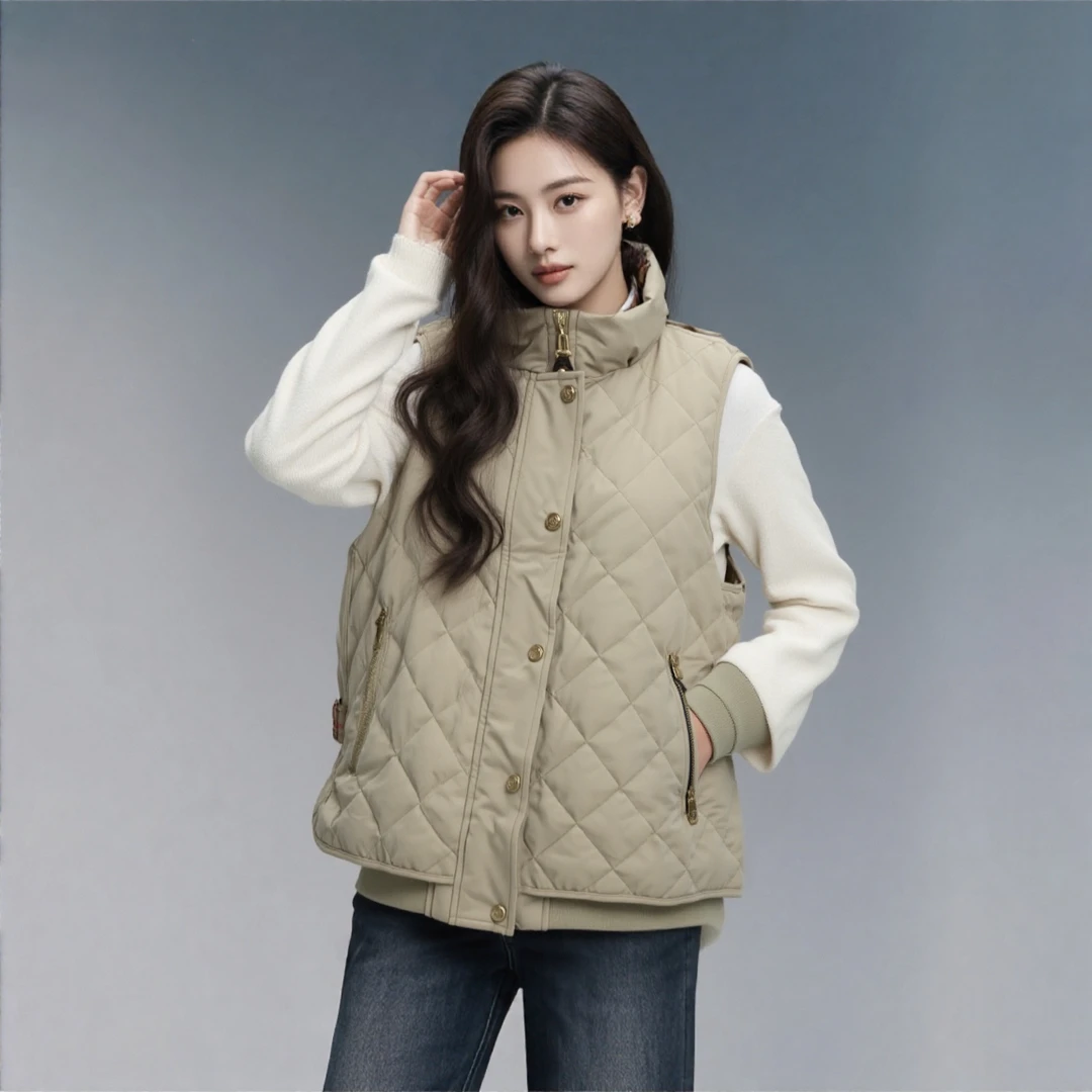 短款羽绒服马甲立领宽松休闲百搭YS-25020-XL