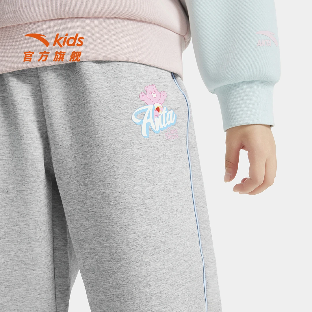 安踏儿童女大童运动长裤春季针织弹力舒服新款舒适柔软亲肤运动裤