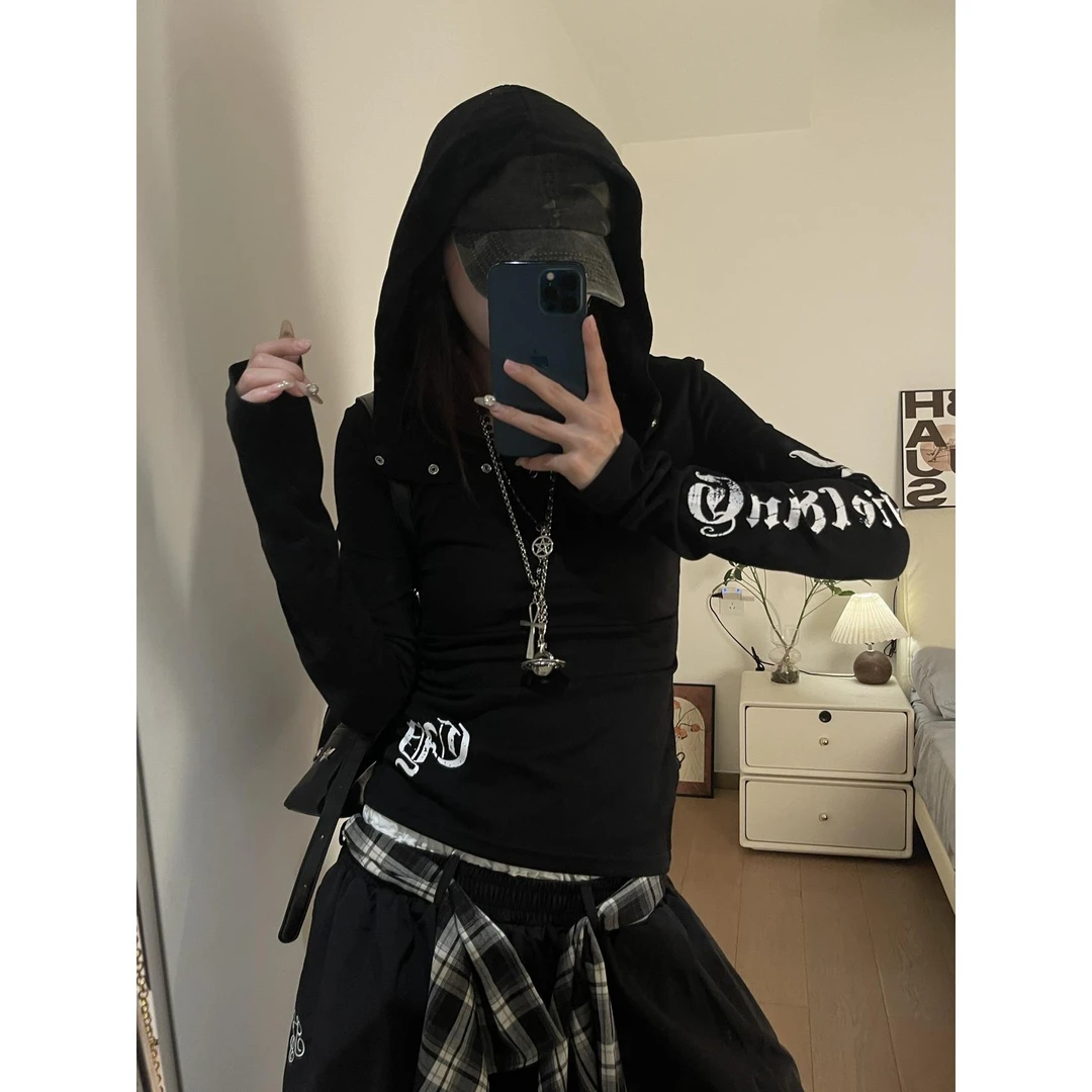 【全额运补】【运补6】罩衫薄纱上衣女夏季薄款长袖t恤宽松连帽修