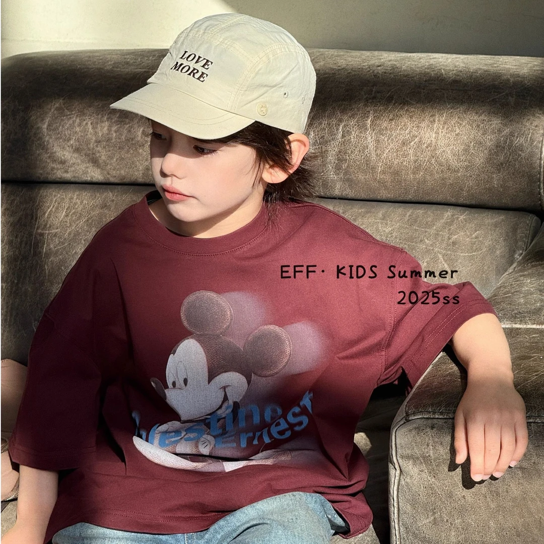 儿童短袖t恤卡通印花夏装男女宝宝帅气休闲圆领百搭儿童半袖上衣