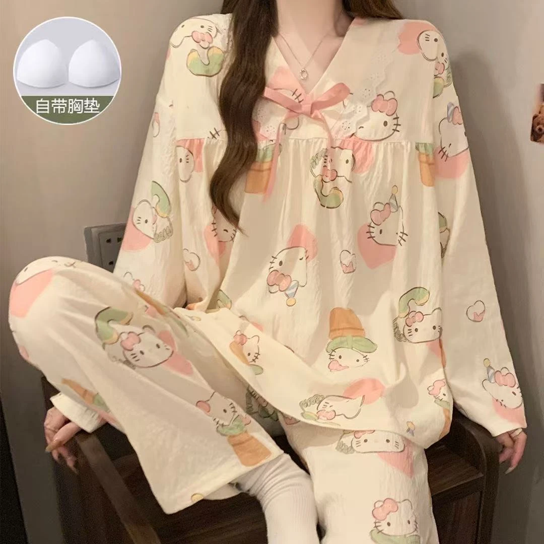 秋冬季甜美可爱睡衣居家04