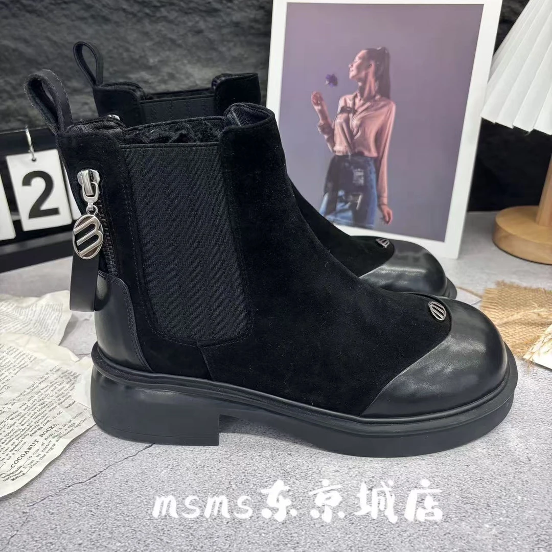 玛莎玛索冬季大棉时尚烟筒靴女靴