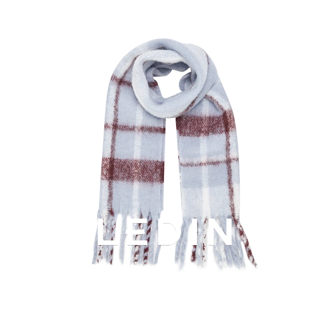 【商场同款】乐町撞色条纹围巾冬季新款韩系少女感围巾C1YBF4376