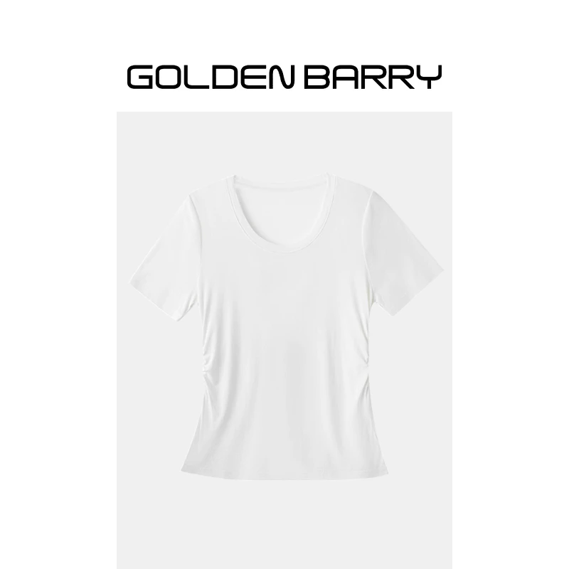 【金和百瑞】&时尚百搭纯色修身轻薄打底T恤|201921