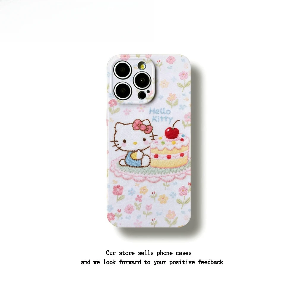 适用可爱蛋糕KT苹果16promax菲林创意手机壳华为oppovivo小米15