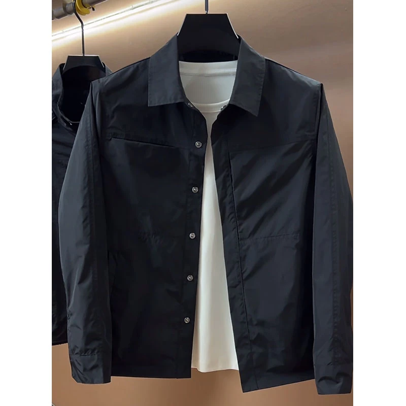 欧货顶奢高定潮牌男士夹克2025秋季新款黑武士宽松休闲黑色外套潮