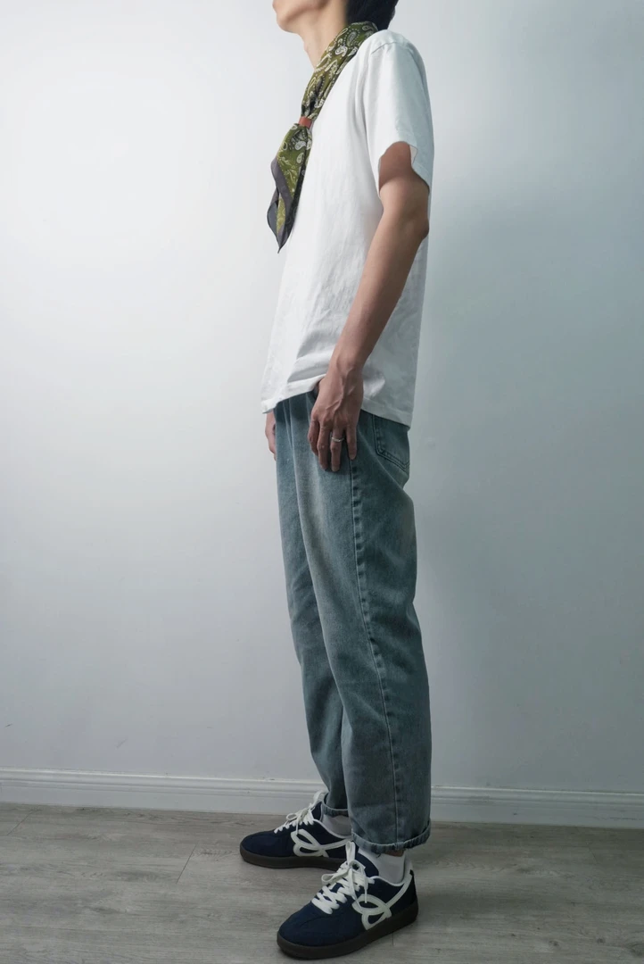 薄款夏季长裤男短裤嘻哈风牛仔裤潮流休闲多巴胺穿搭