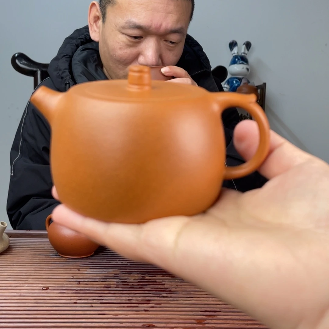 段泥茶壶黄降坡镜掇180cc