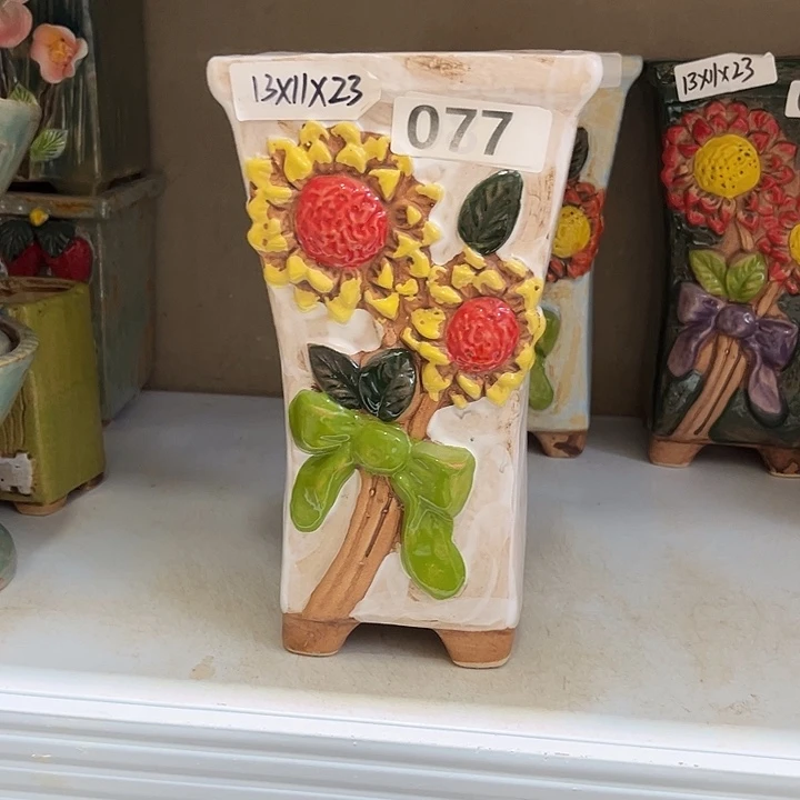 紫砂花盆粗陶材质多肉花盆