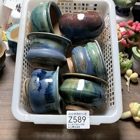 紫砂花盆589微瑕品口径7到8左右