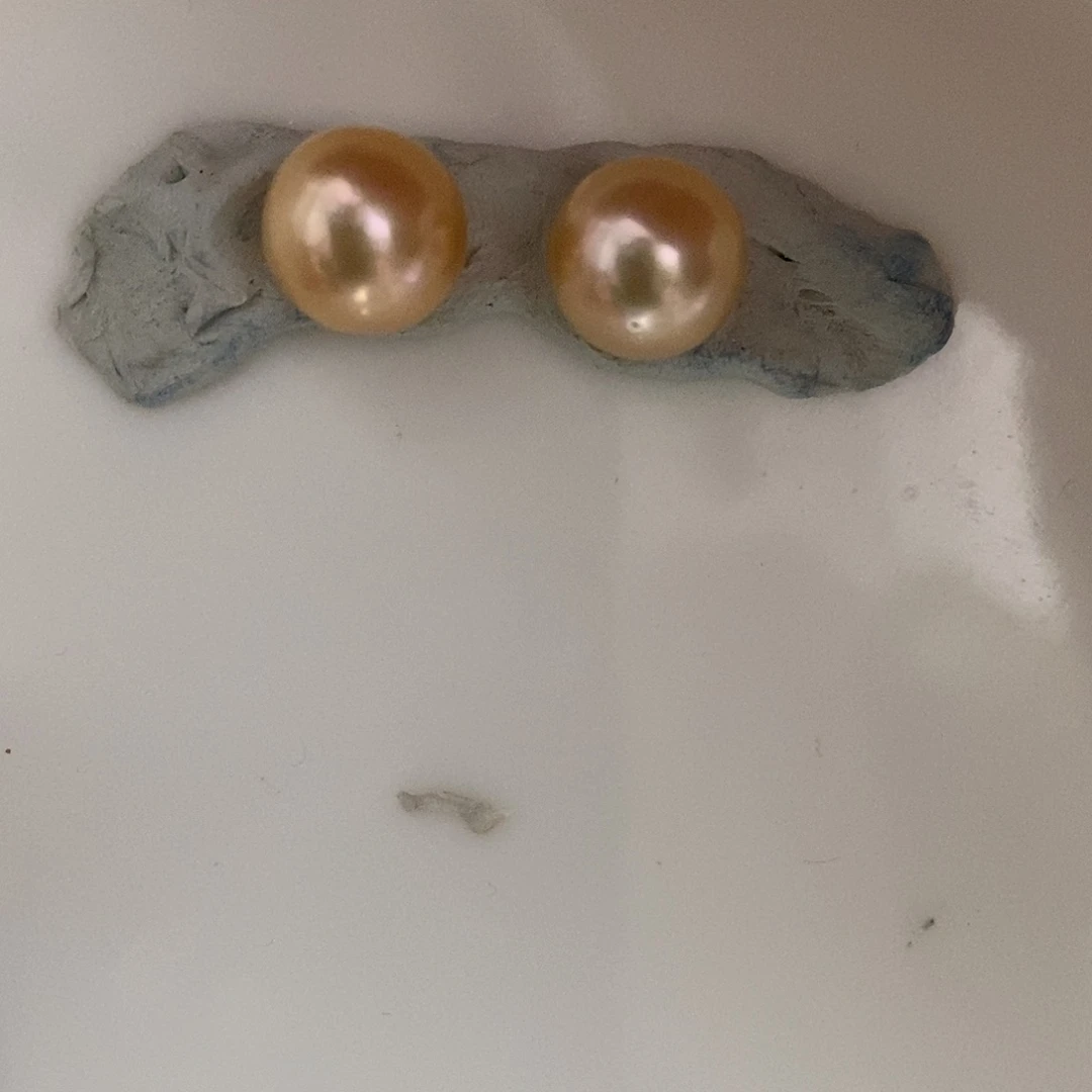 银S925镶嵌耳饰淡水珍珠