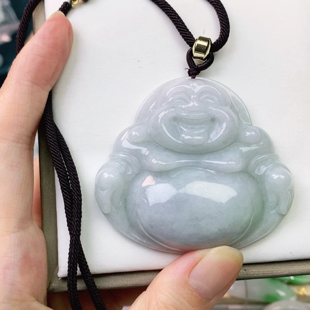 @***姐翡翠未镶嵌颈饰佛公