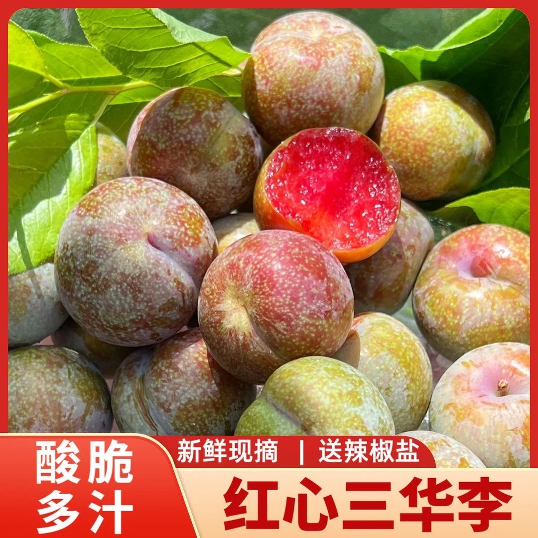 【新鲜现采现摘】正宗三华李 广西高山红心红肉李子 新鲜孕妇水果