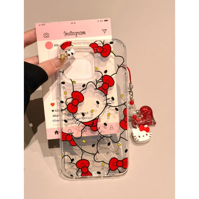 奥菲顿镂空满屏kt头像适用iPhone16高透手机壳华为vivo小米oppo套