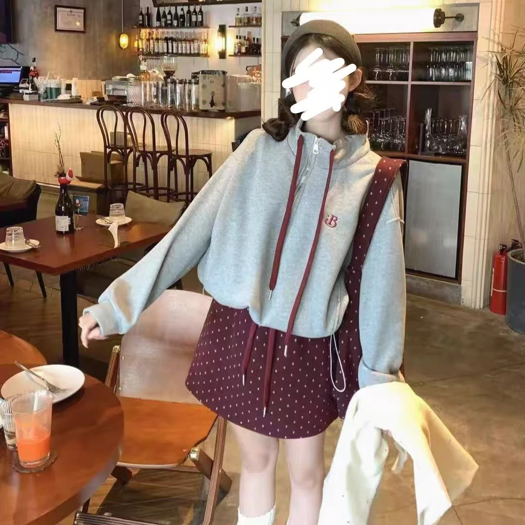 书书 大码女装韩系一套冬装2025新款胖MM减龄遮肉两件套装585586