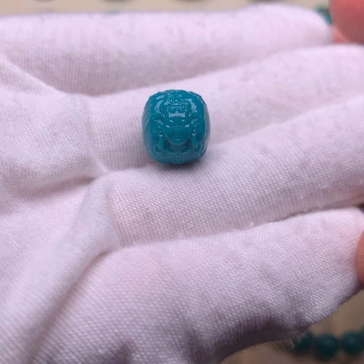 绿松石未镶嵌绿松石度母12.1