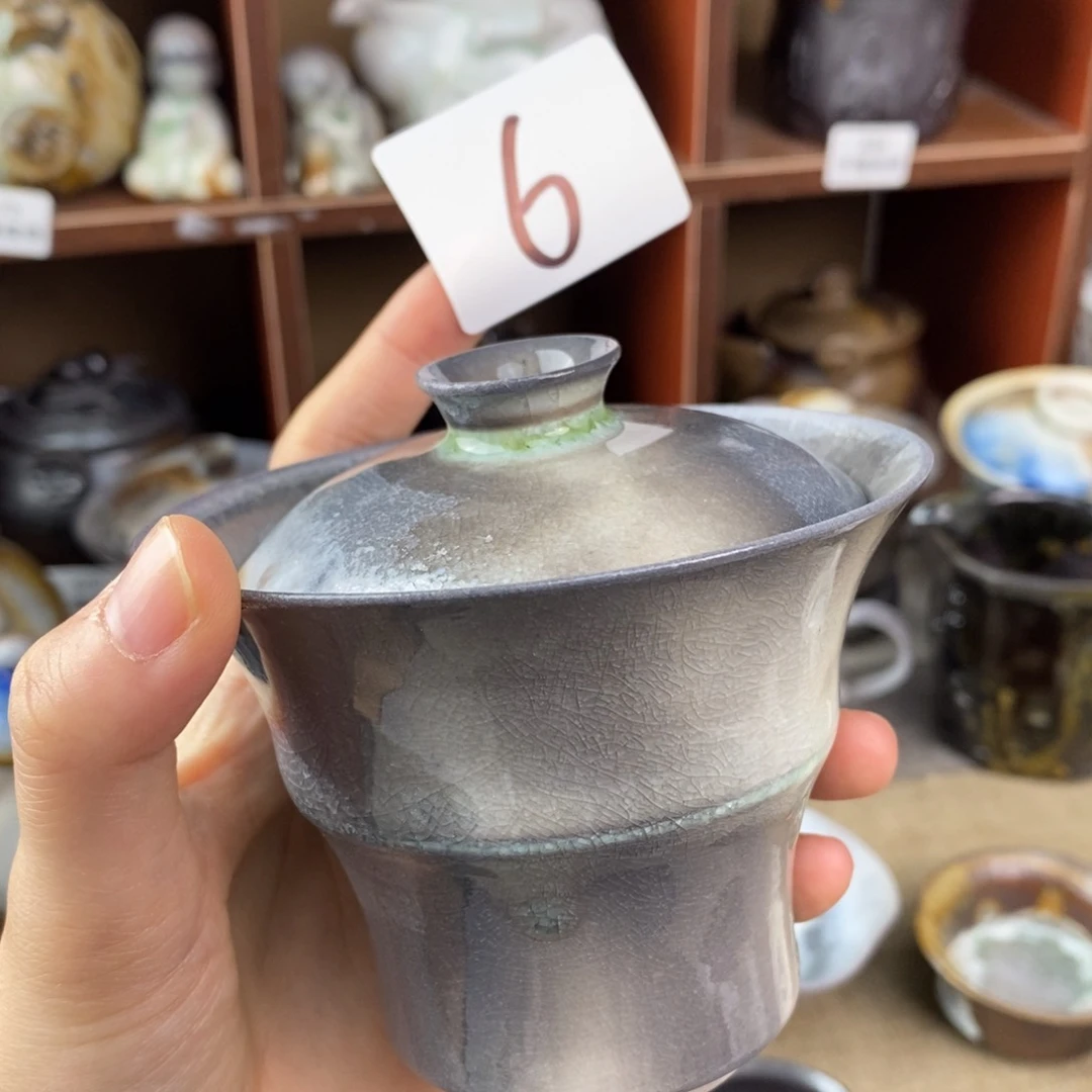 高白竹节盖碗-一起喝茶