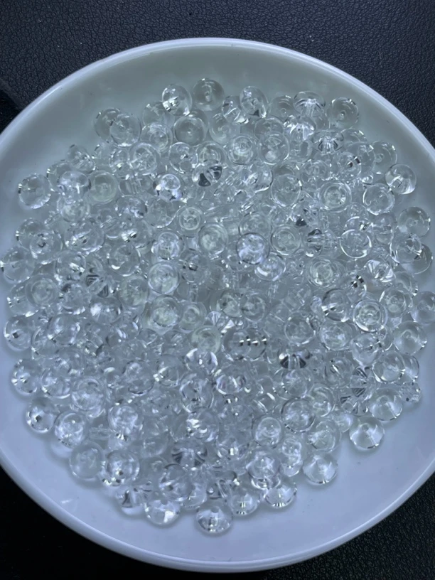 天然珠宝玉石 白水晶隔片Y2225  3*6  50颗（赠弹力绳）