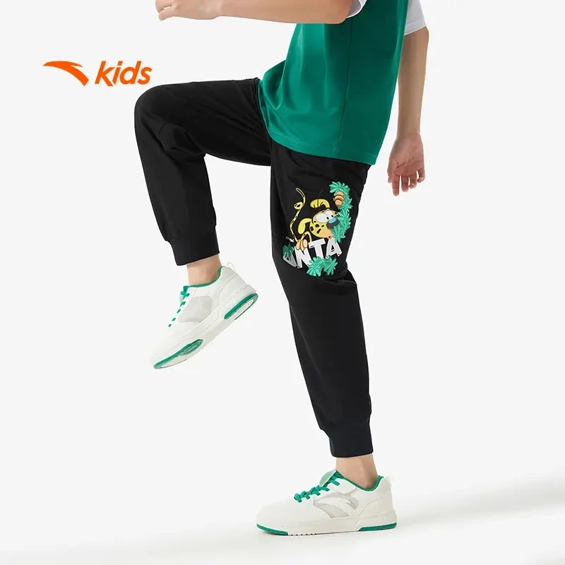 安踏儿童长裤运动裤薄款男童夏装宽松中大童时尚舒适裤-352528711