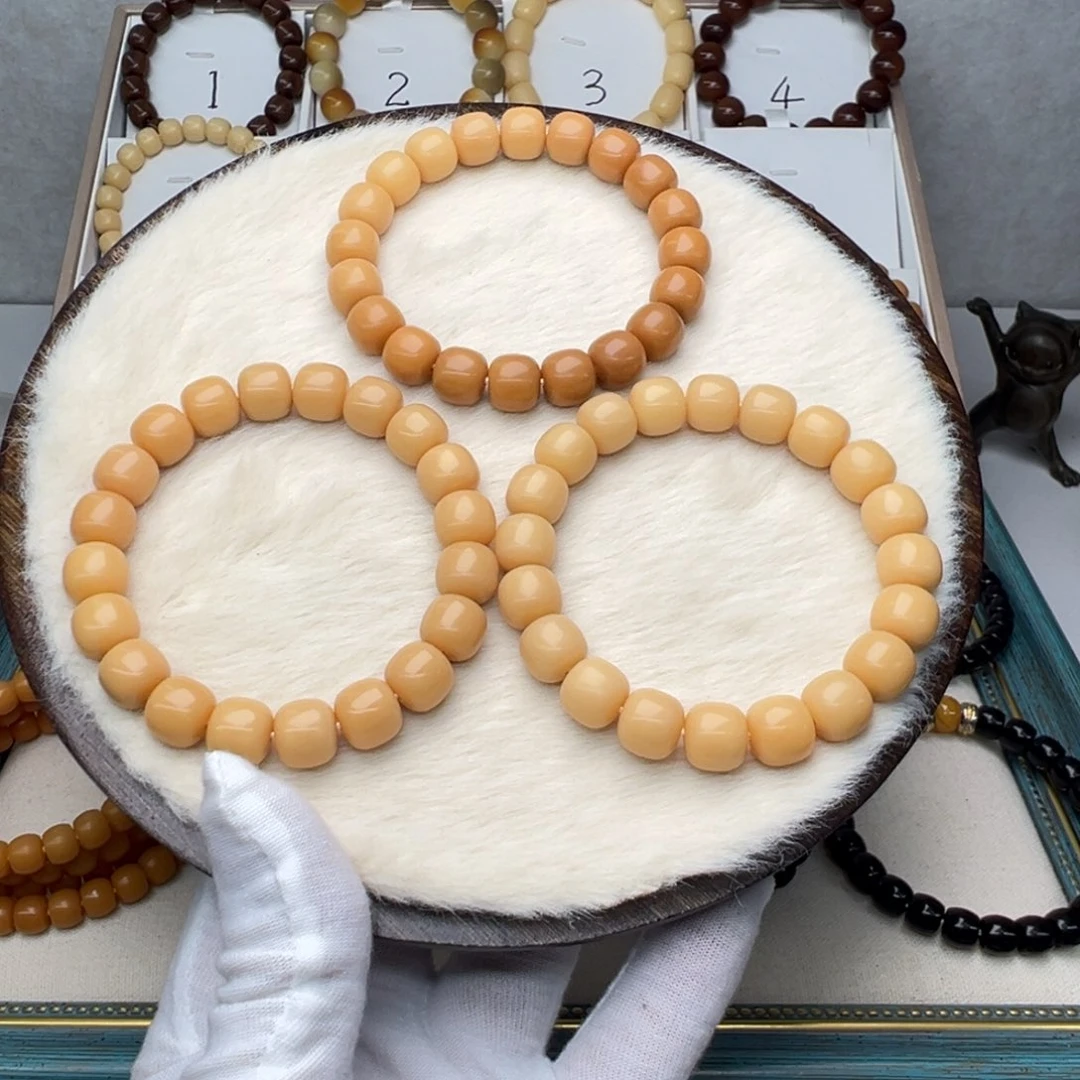 手串菩提根/象牙果卡12 天然风化老料干磨S10