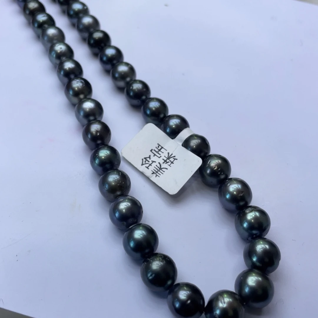 未镶嵌颈饰海水珍珠孔雀绿9-11