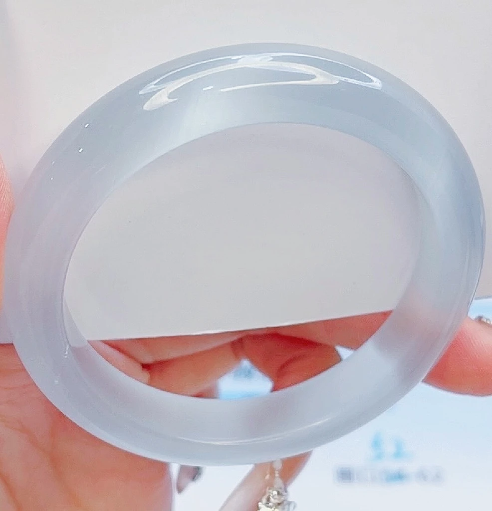 手镯 冰冰蓝宽条  冰透显白款   58圈口