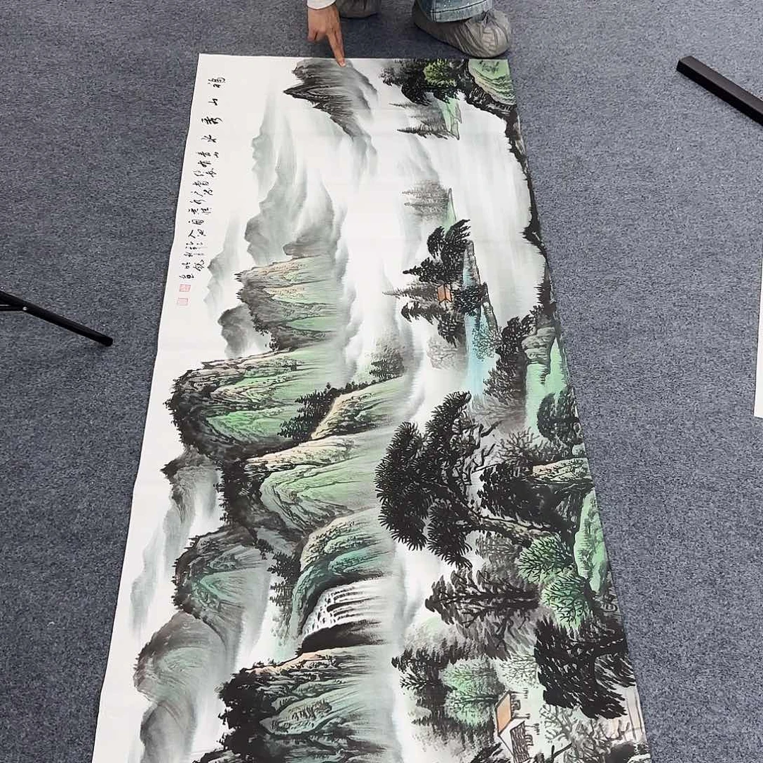 国画作品小姐姐放漏中