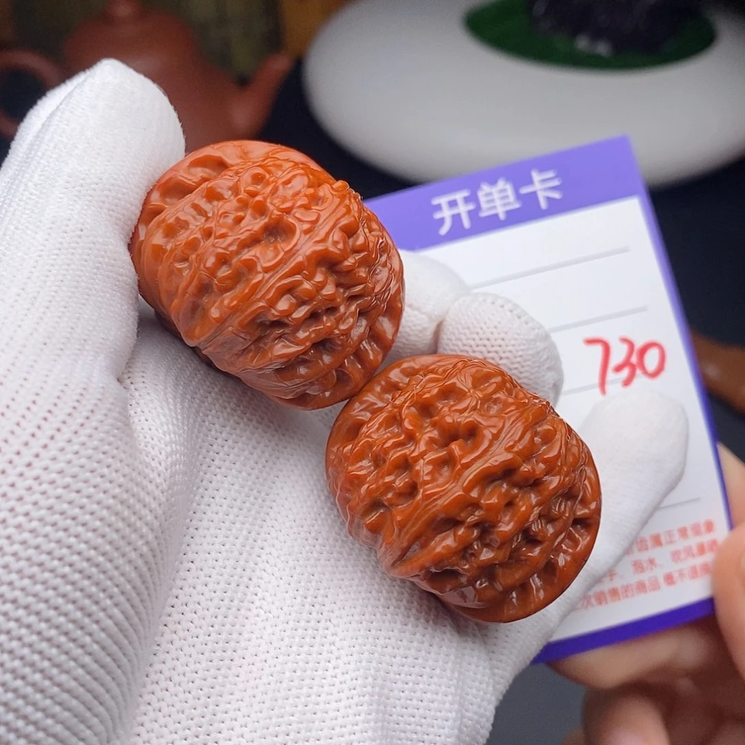 把件文玩核桃39球白730