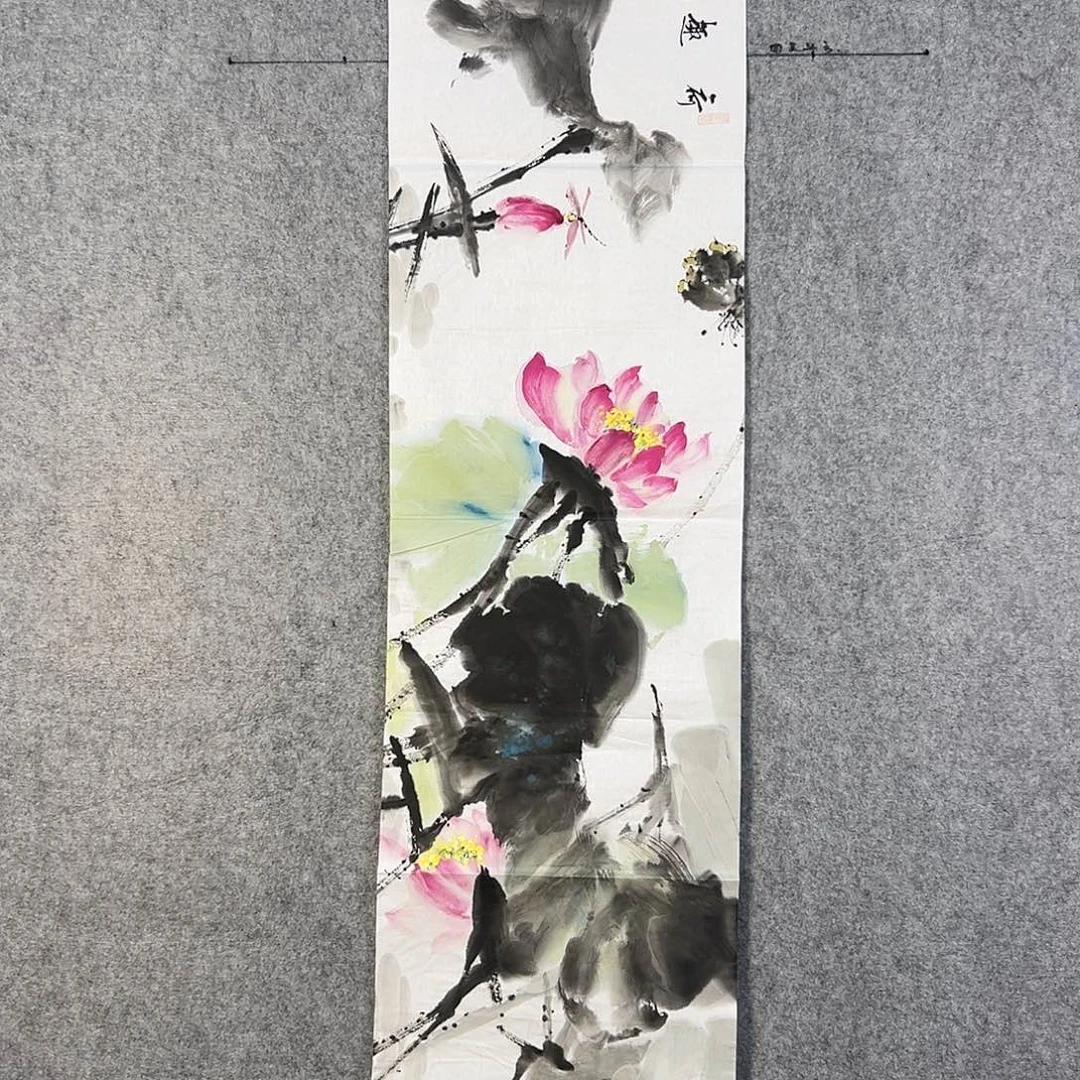国画430 牡丹之花之叶的颜色与