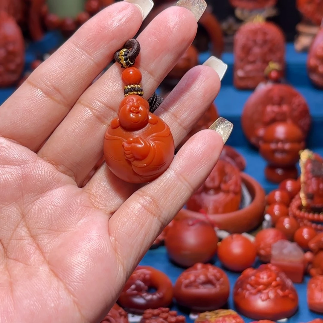 未镶嵌雕刻南红玛瑙