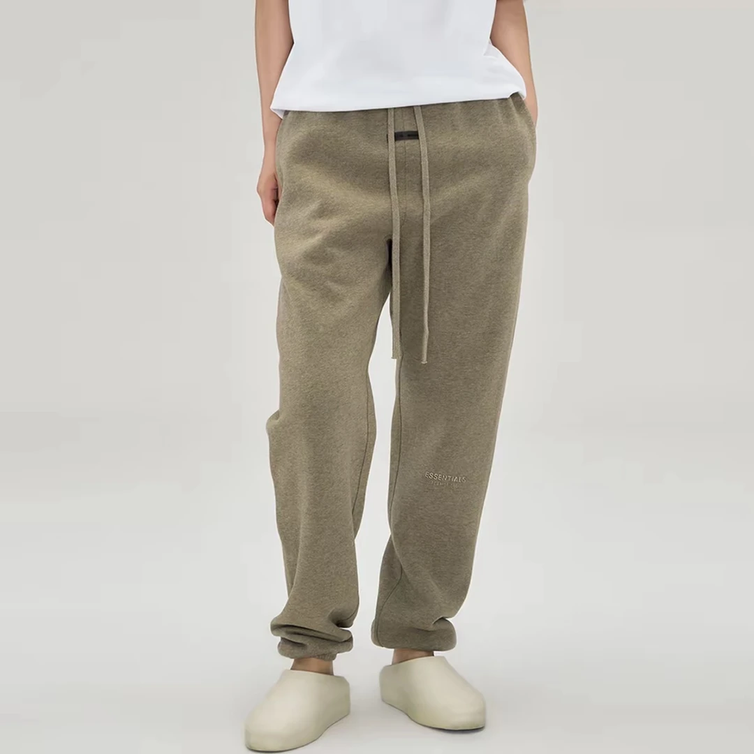 25FW ESSENTIALS  PRING DROP1系列 抓绒字母休闲束腿裤