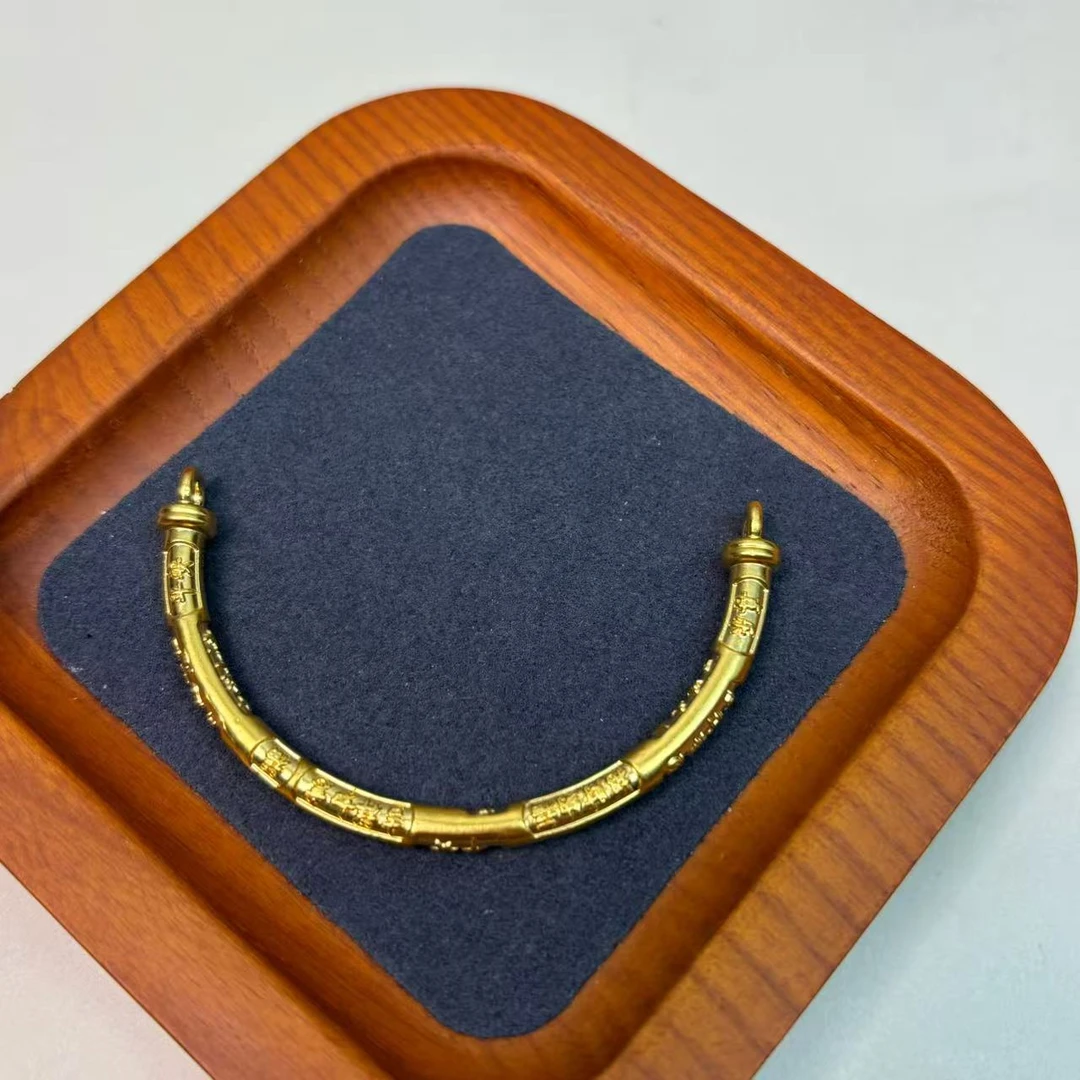 足金999吉言半镯配件WH1452