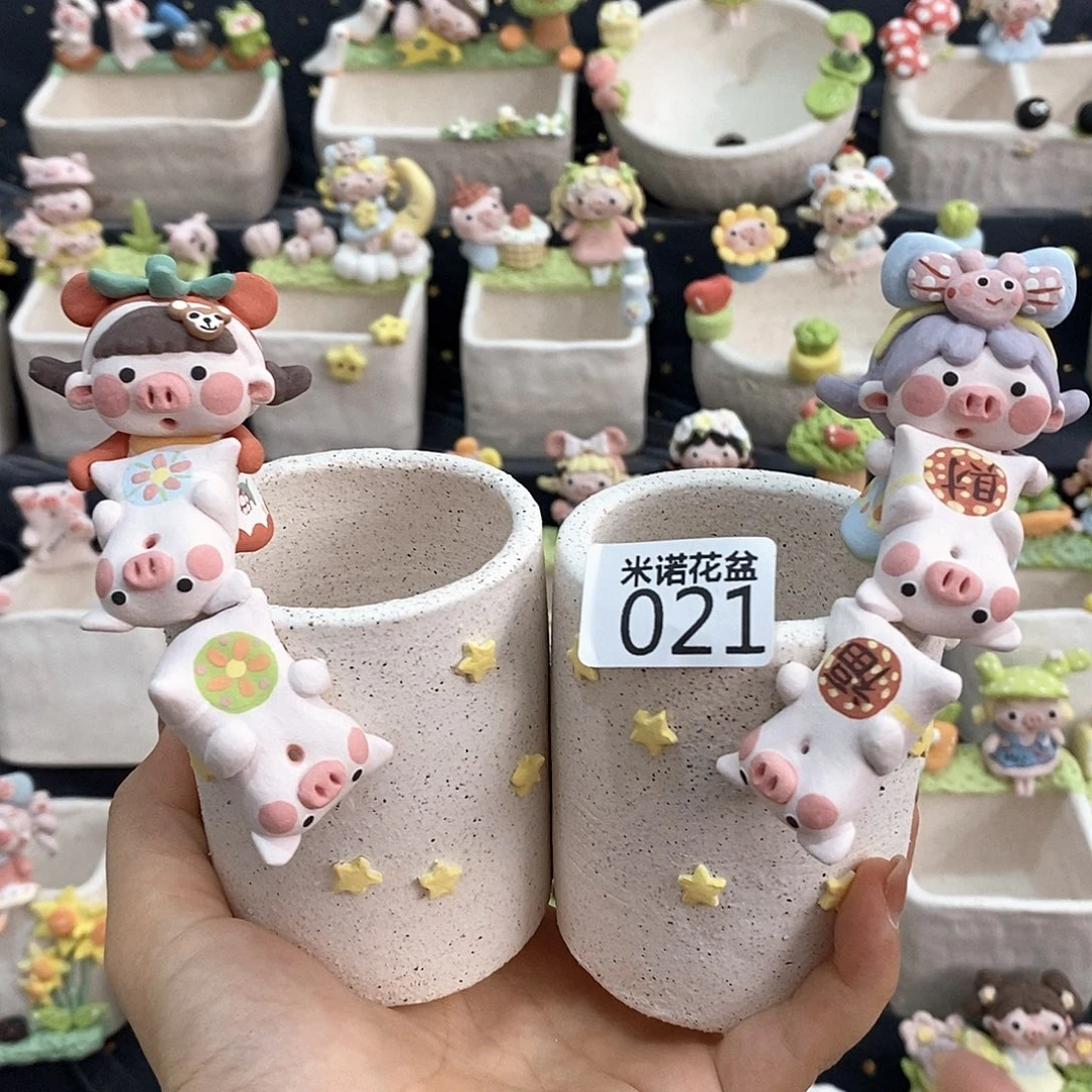 橙***ᐝ米诺多肉植物花盆021