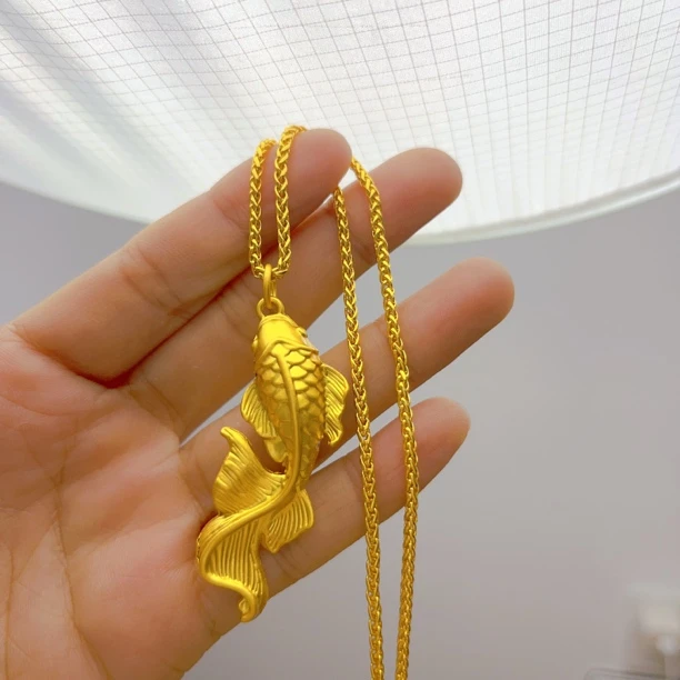 合金吊坠 锦鲤吊坠赠项链百搭一套