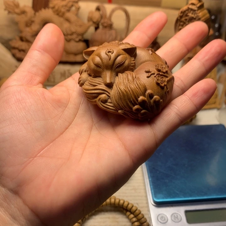 檀香木把件老山檀香凤九