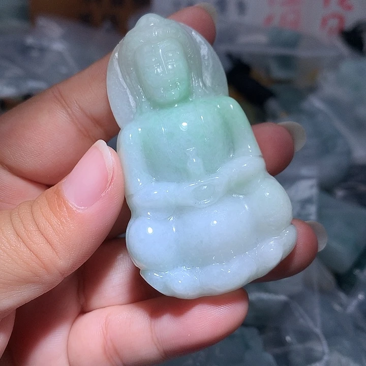翡翠未镶嵌颈饰保真天然a货翡翠