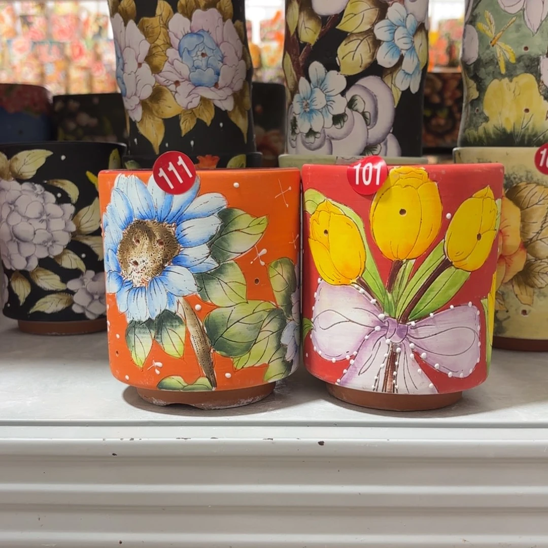 景德镇手绘花盆陶瓷9:12