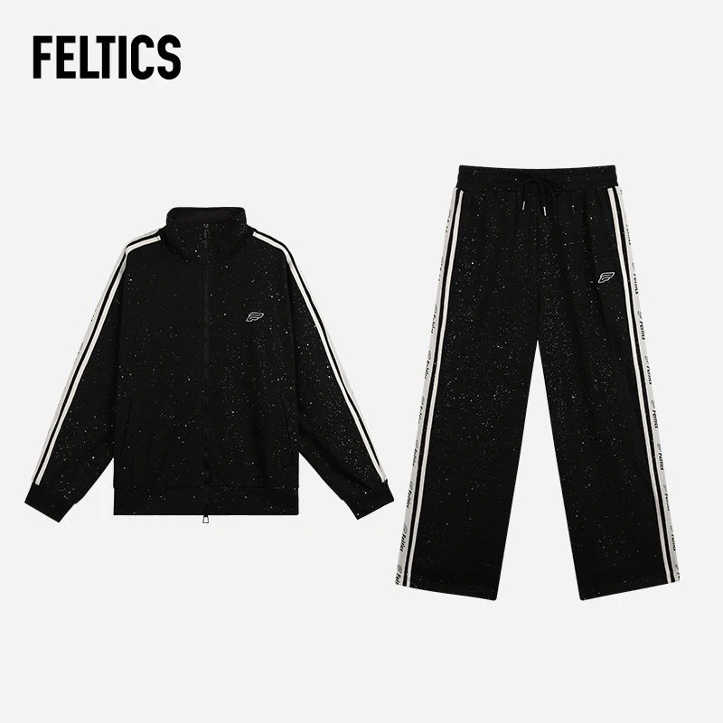 FELTICS春秋季新款细闪满天星男女同款长裤时尚休闲