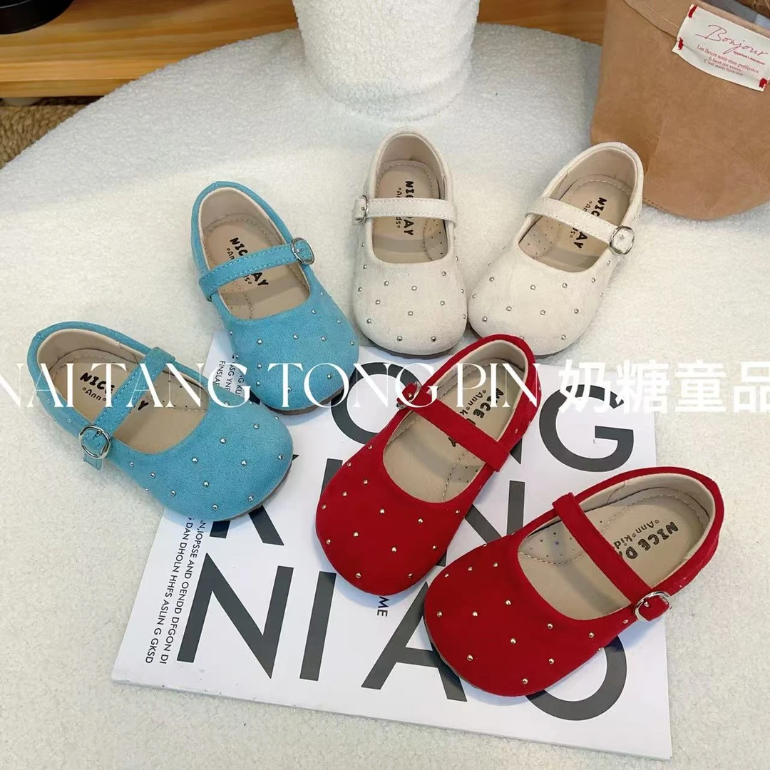 韩版童鞋【时髦尖子生】鲜亮春日红玛丽珍单鞋女童甜美软底小皮鞋
