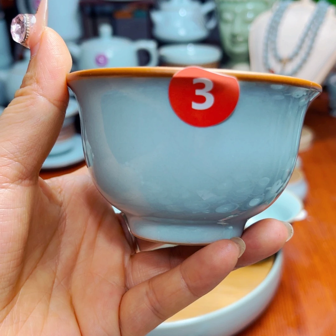 【闪购商品】汝州单壶，天青，盖碗，杯