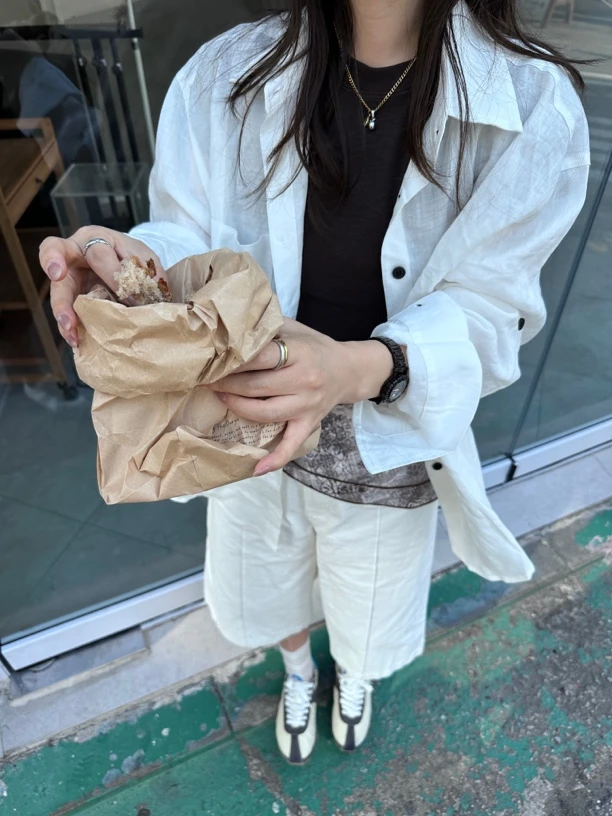 【ZHANGDAYUN】63123# Ins博主 夏季极简百搭防晒麻白衬衫