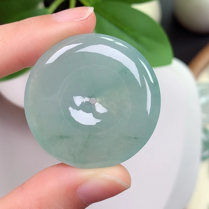 颈饰未镶嵌翡翠平安扣 35.8-6.0mm