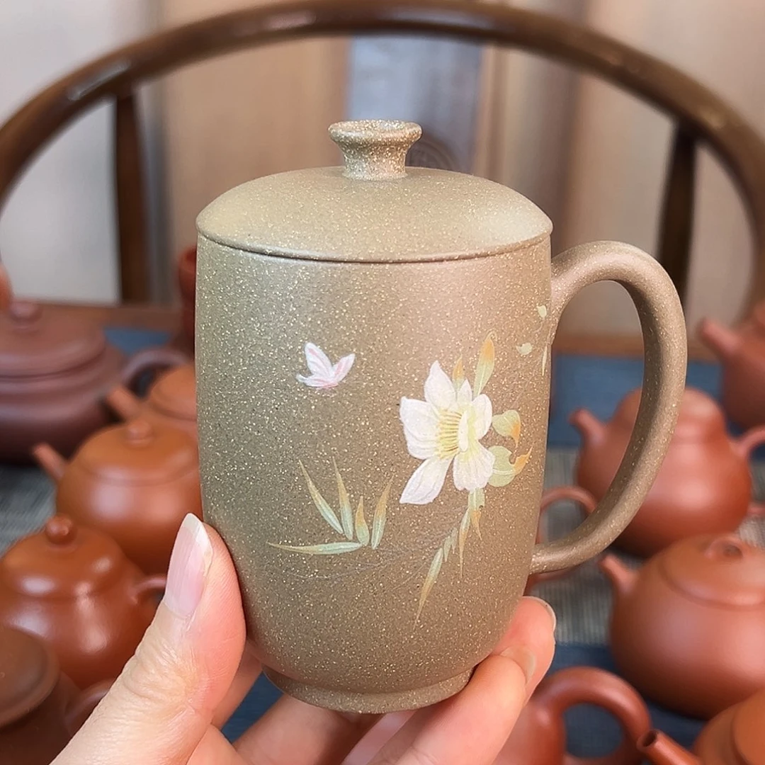 紫砂茶壶精品原矿 盖杯 青段 200cc