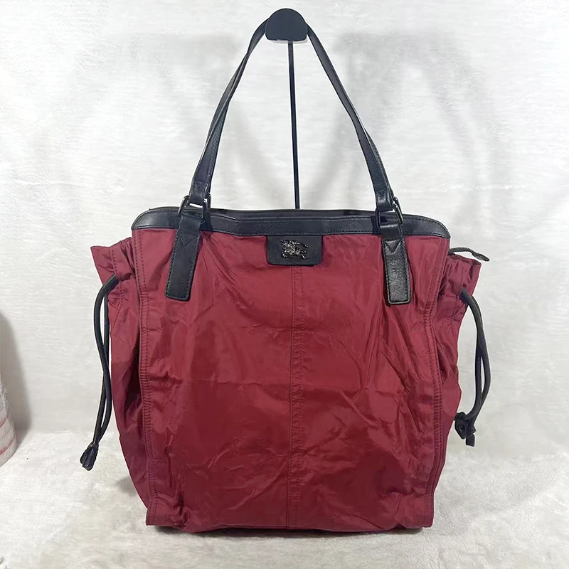 95新 BURBERRY/博柏利 红色尼龙单肩包G24020640 尺寸34X38
