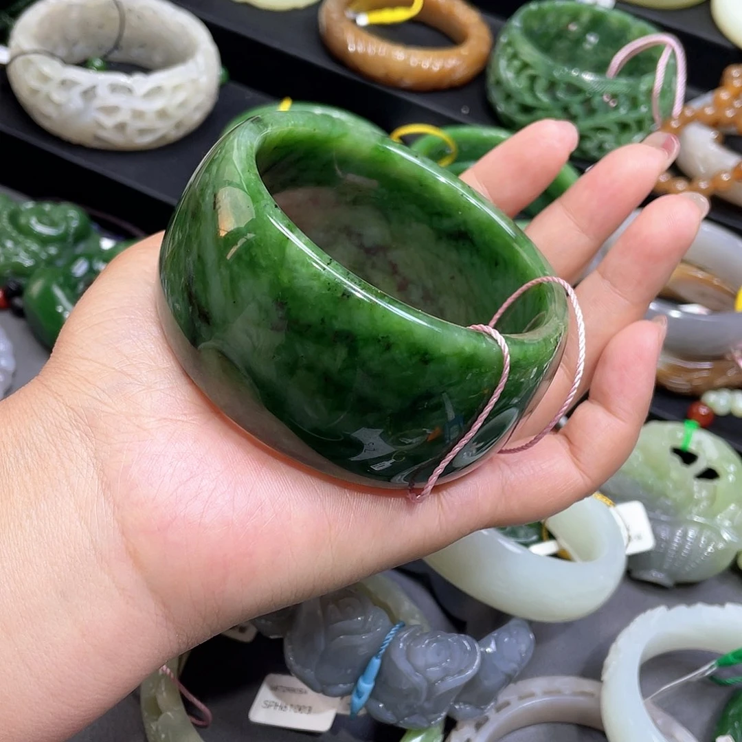 和田玉手镯66圈口28未镶嵌