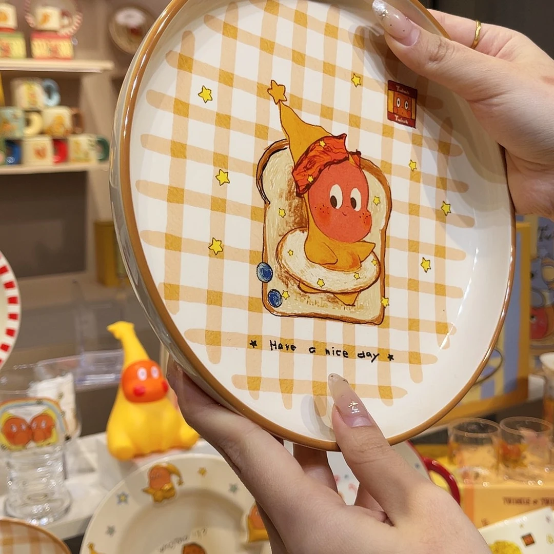 瓷可爱餐盘星星人