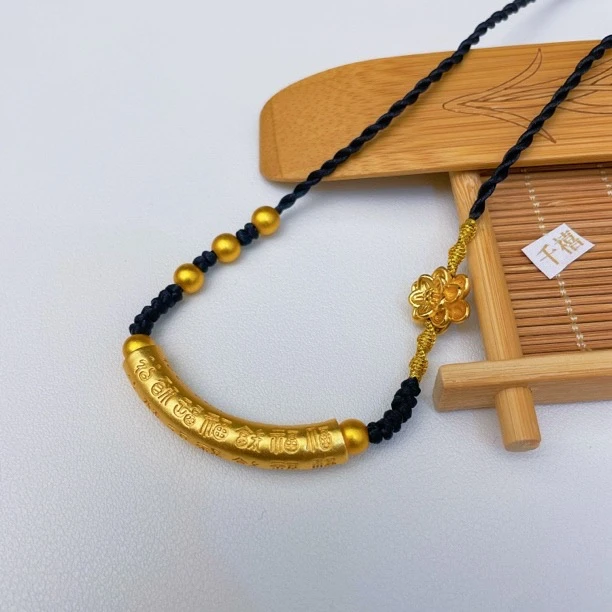 合金吊坠 线下同款百福莲华弯管吊坠