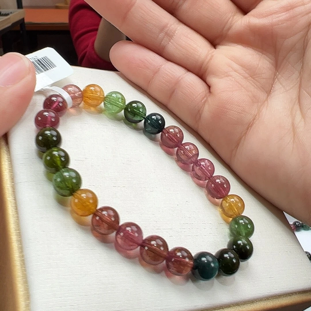 碧玺未镶嵌手串7.5mmmmm